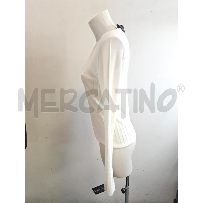 MAGLIA D EMPORIO ARMANI BIANCO SCOLLO A V  | Mercatino dell'Usato Verona fiera 2