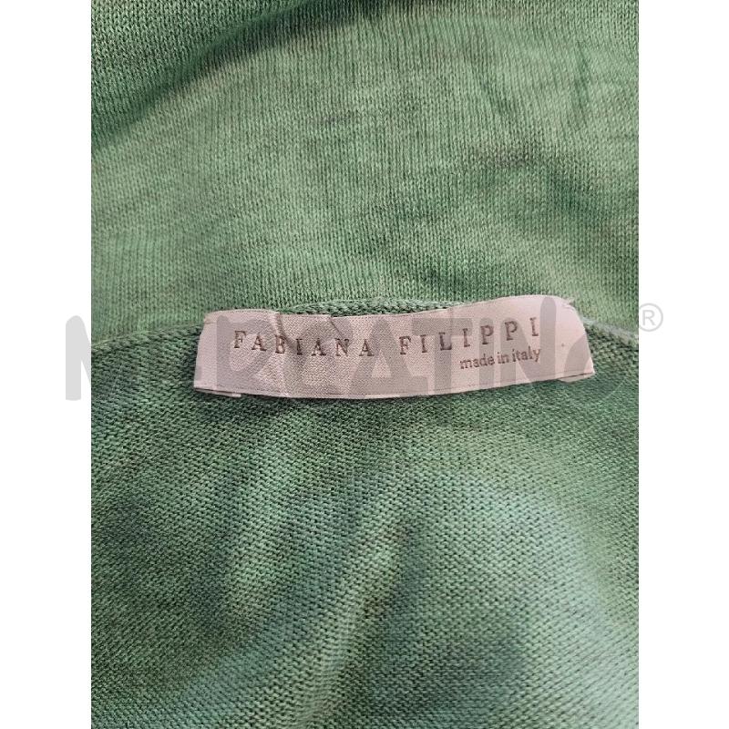 MAGLIA D FABIANA FILIPPI VERDE CON INSERTO BIA  | Mercatino dell'Usato Verona fiera 4