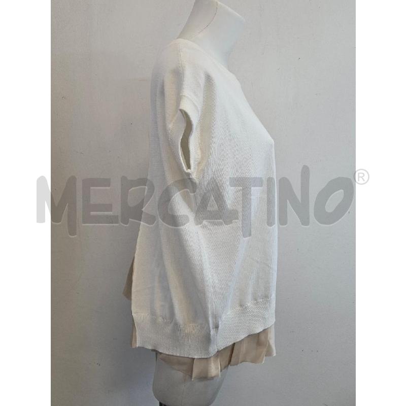MAGLIA D JUCCA BIANCA CON BALZA FONDO SPACCO DIE  | Mercatino dell'Usato Verona fiera 2