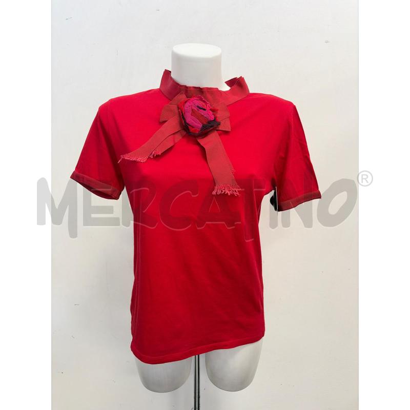 MAGLIA D LANVIN ROSSA FIORE  | Mercatino dell'Usato Verona fiera 1