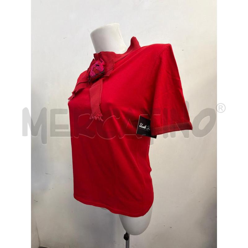 MAGLIA D LANVIN ROSSA FIORE  | Mercatino dell'Usato Verona fiera 2