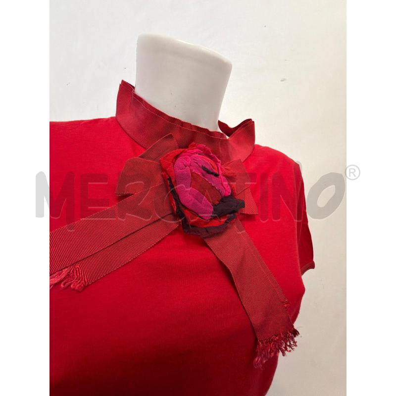 MAGLIA D LANVIN ROSSA FIORE  | Mercatino dell'Usato Verona fiera 4