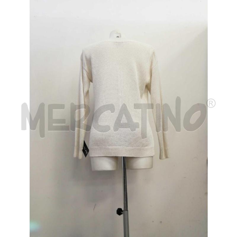 MAGLIA D LUISA SPAGNOLI BIANCA CON BOTT DORATTI  | Mercatino dell'Usato Verona fiera 3