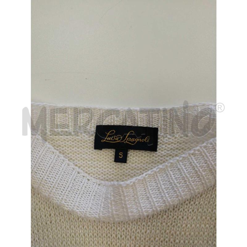 MAGLIA D LUISA SPAGNOLI BIANCA CON BOTT DORATTI  | Mercatino dell'Usato Verona fiera 4