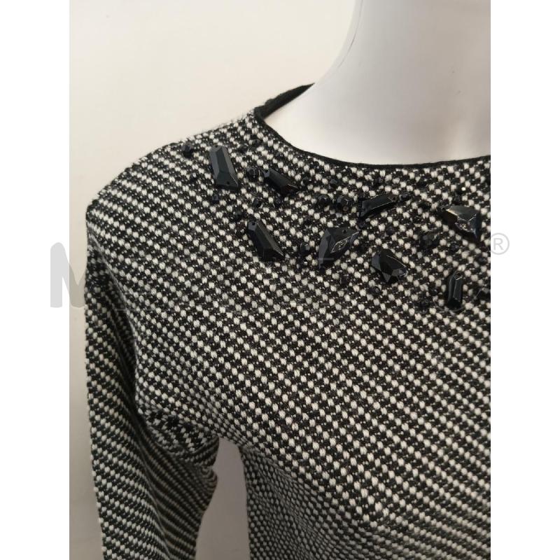MAGLIA D LUISA SPAGNOLI BIA NERA STRASS APPLICATI  | Mercatino dell'Usato Verona fiera 2