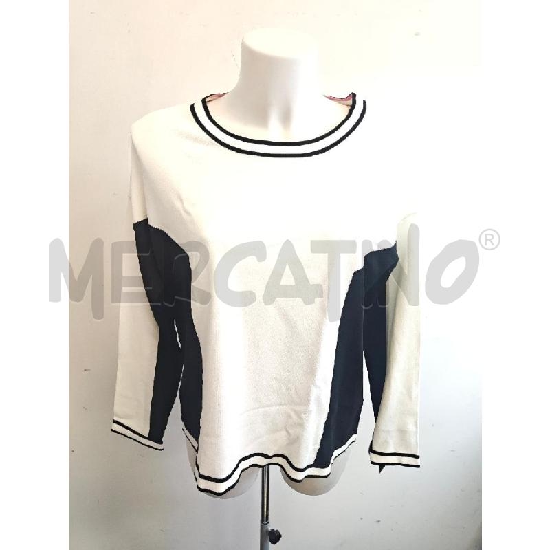 MAGLIA D MARINA RINALDI  BIA NERA INTERNO BORDO ROSA  | Mercatino dell'Usato Verona fiera 1