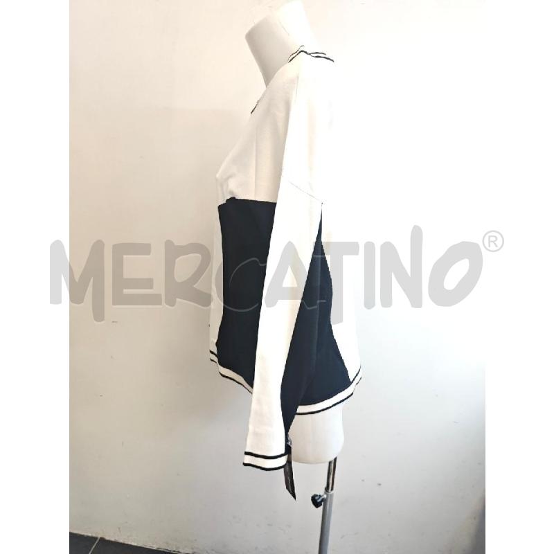 MAGLIA D MARINA RINALDI  BIA NERA INTERNO BORDO ROSA  | Mercatino dell'Usato Verona fiera 2