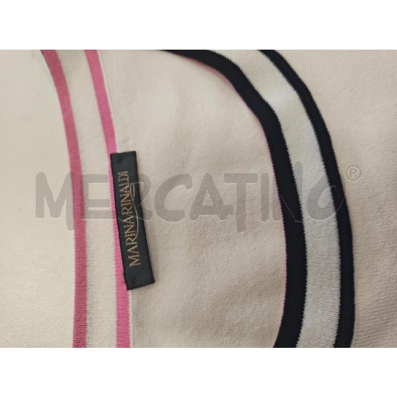 MAGLIA D MARINA RINALDI  BIA NERA INTERNO BORDO ROSA  | Mercatino dell'Usato Verona fiera 4