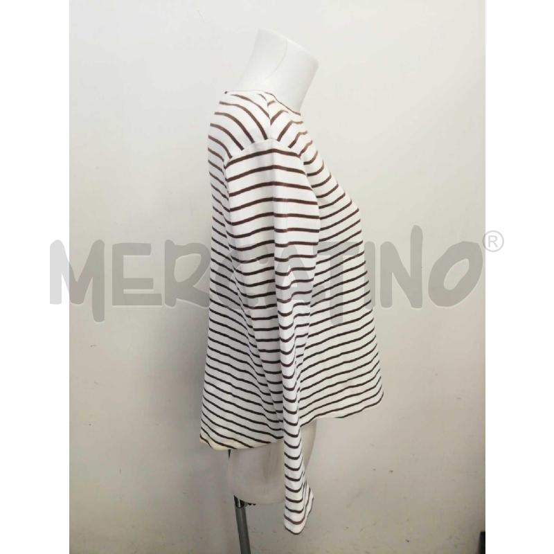 MAGLIA D SEMICOUTURE A RIGHE BIA MARRONE  | Mercatino dell'Usato Verona fiera 2