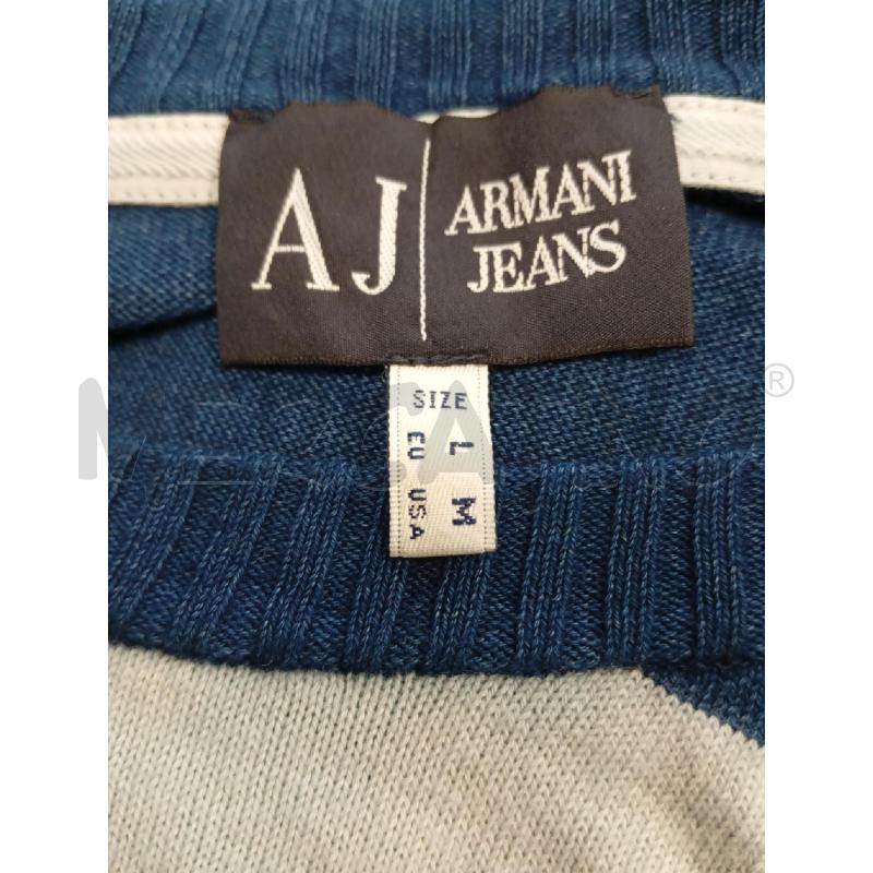 MAGLIA UOMO ARMANI JEANS BLU BIANCO RIGHE  | Mercatino dell'Usato Verona fiera 4