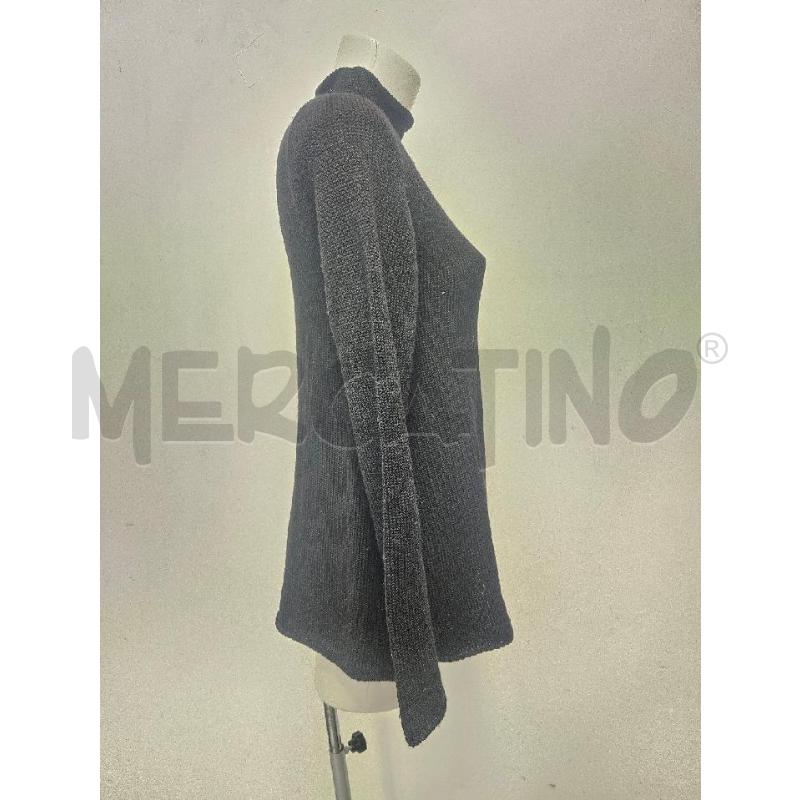 MAGLIONE D PIER ANTONIO GASPARI NERO CON FRANGIA  | Mercatino dell'Usato Verona fiera 2