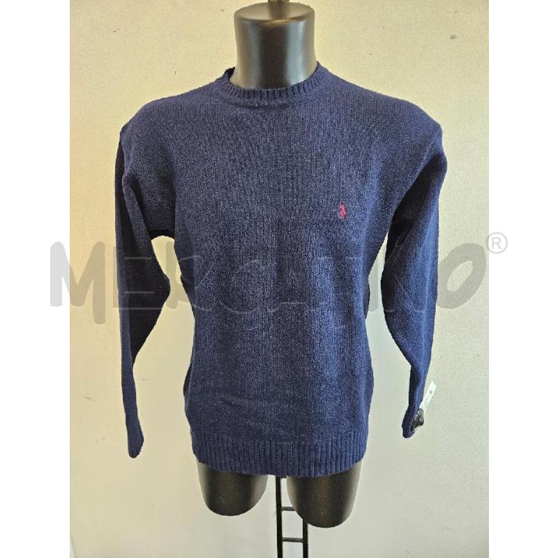 MAGLIONE U RALPH LAUREN PURE SHETLAND BLU LOGO ROSSO  | Mercatino dell'Usato Verona fiera 1