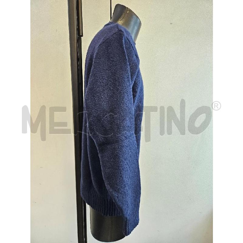 MAGLIONE U RALPH LAUREN PURE SHETLAND BLU LOGO ROSSO  | Mercatino dell'Usato Verona fiera 2