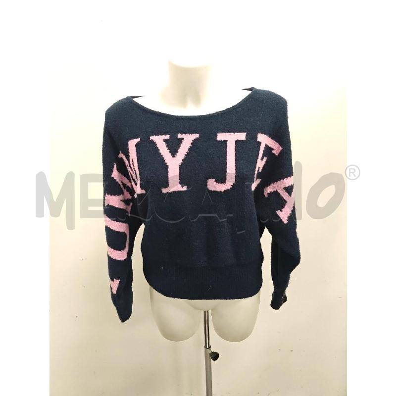 MAGLIONE U TOMMY HILFIGER BLU SCRITTA ROSA  | Mercatino dell'Usato Verona fiera 1