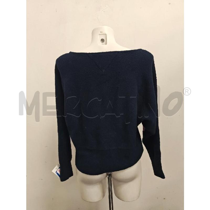 MAGLIONE U TOMMY HILFIGER BLU SCRITTA ROSA  | Mercatino dell'Usato Verona fiera 3