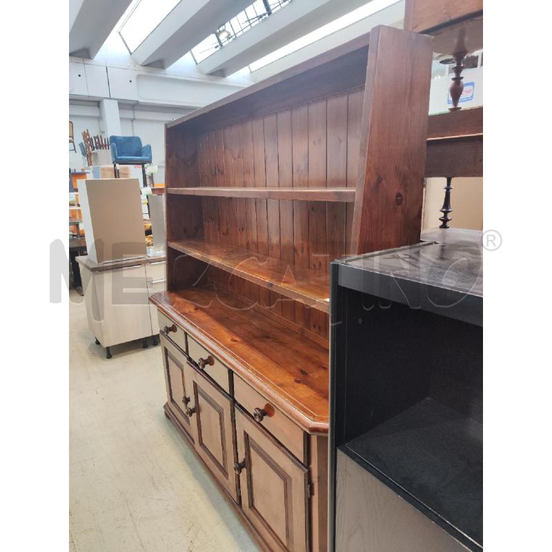 MOBILE DISPENSA PINO TINTA NOCE CON PIATTAIA | Mercatino dell'Usato Verona fiera 1