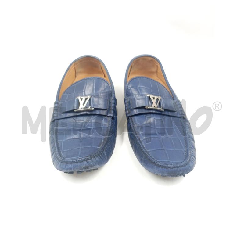 MOCASSINI U LOUIS VUITTON BLU STAMPA COCCO | Mercatino dell'Usato Verona fiera 2