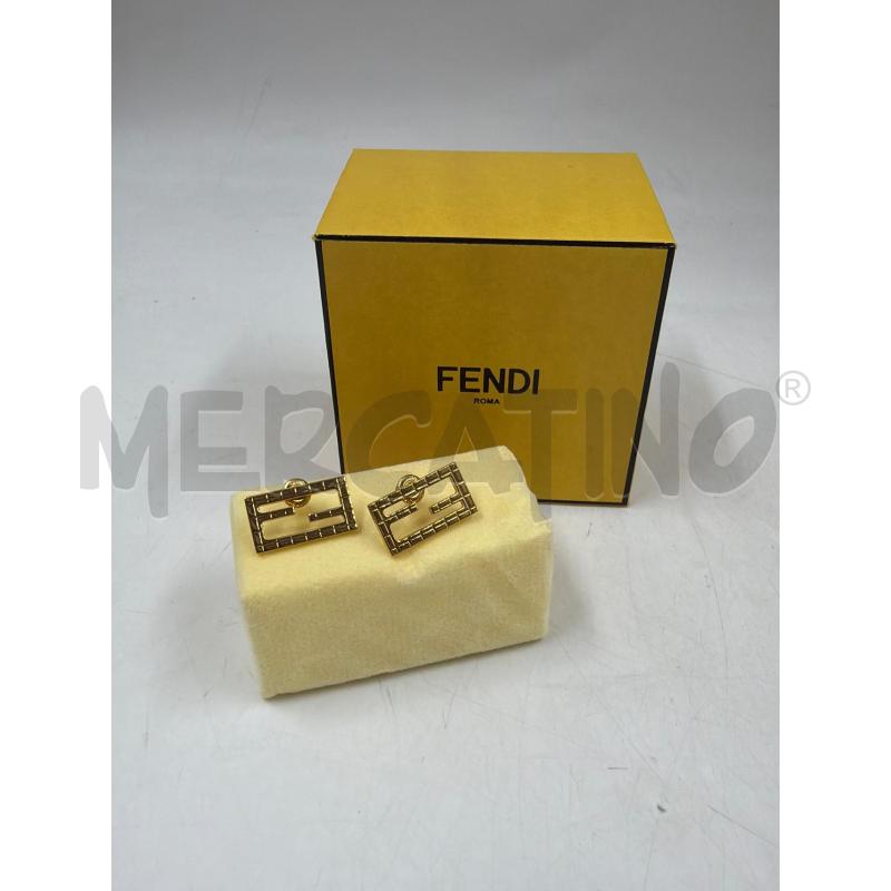 ORECCHINI FENDI BAGUETTE DORATI CON SCATOLA  | Mercatino dell'Usato Verona fiera 1
