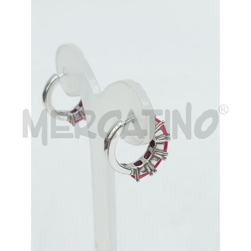 ORECCHINI PANDORA CERCHI ROSA SCURO MET CROMO | Mercatino dell'Usato Verona fiera 2