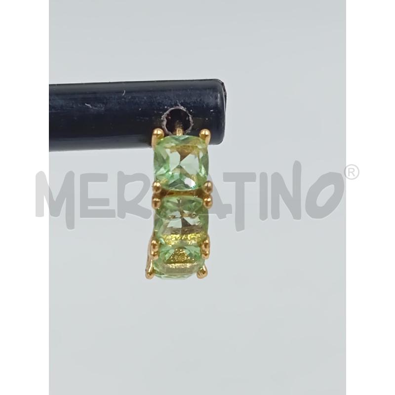 ORECCHINI PANDORA CERCHI STRASS VERDE  | Mercatino dell'Usato Verona fiera 2