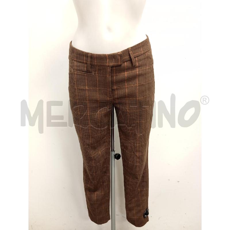 PANTALONE DONNA DONDUP PIEDE DE POUL MARRONE BRONZO NERO  | Mercatino dell'Usato Verona fiera 1