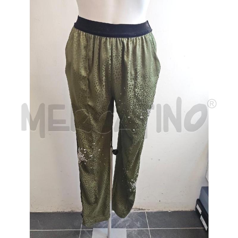 PANTALONE DONNA ODI ET AMO VERDE STRASS | Mercatino dell'Usato Verona fiera 1