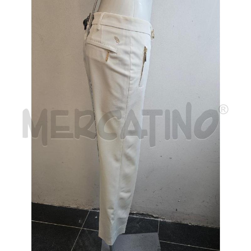 PANTALONE D ANGELO MARANI BIANCO INSERTI STRASS | Mercatino dell'Usato Verona fiera 2