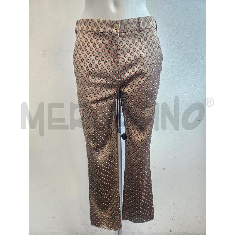 PANTALONE D ETRO NOCCIOLA FIORI ROSSI NERI  | Mercatino dell'Usato Verona fiera 1