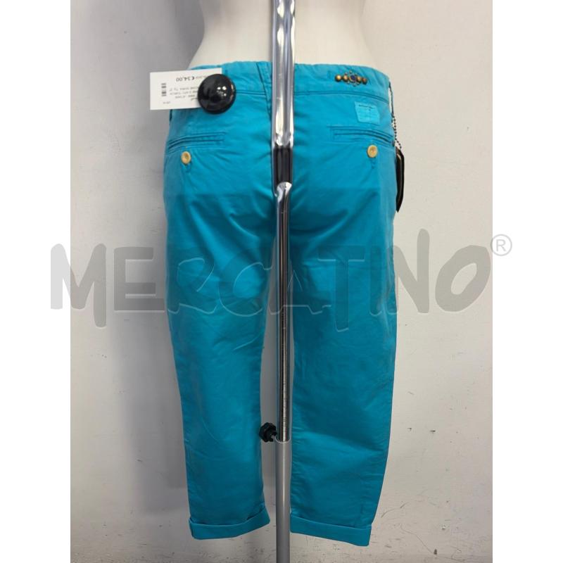 PANTALONE D HTC TURCHESE BORCHIE DORATE  | Mercatino dell'Usato Verona fiera 3