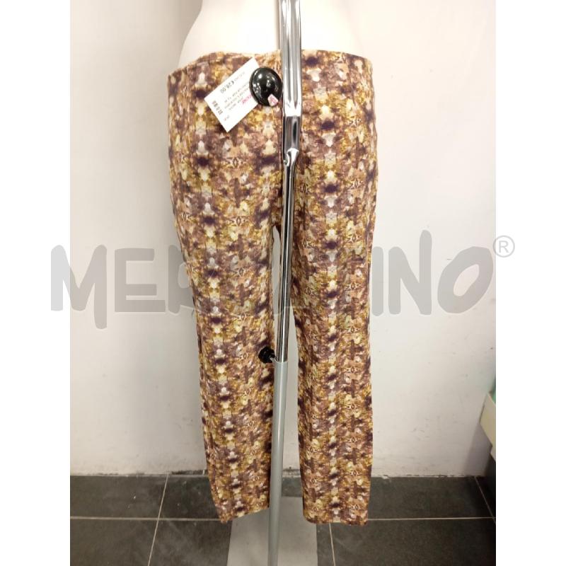 PANTALONE D MALIPARMI IN LINO GIA MARRONE FANT ASTRATTA | Mercatino dell'Usato Verona fiera 3
