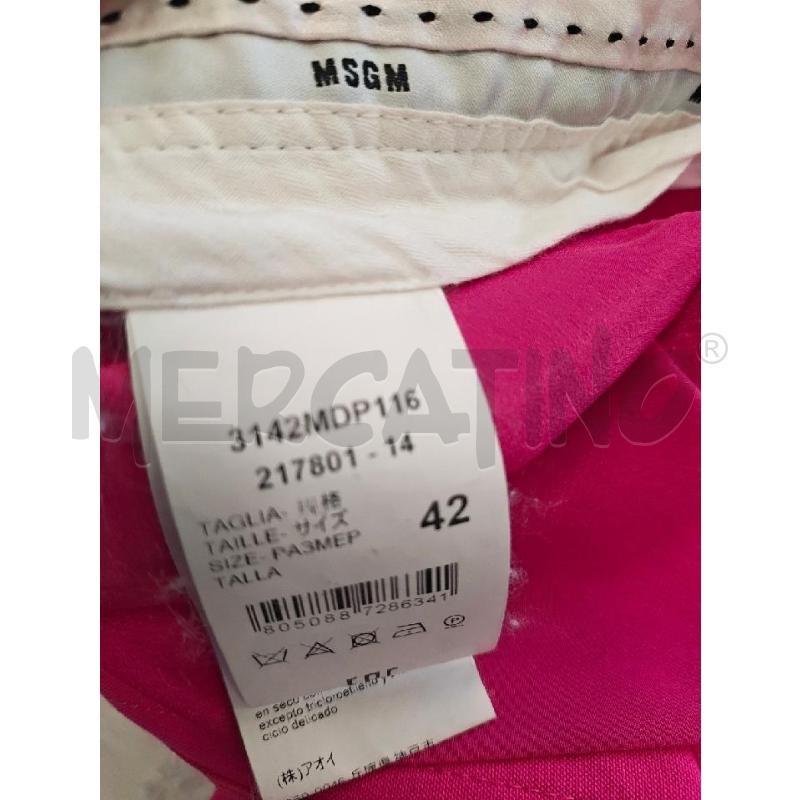 PANTALONE D MSGM FUCSIA A PALAZZO | Mercatino dell'Usato Verona fiera 5
