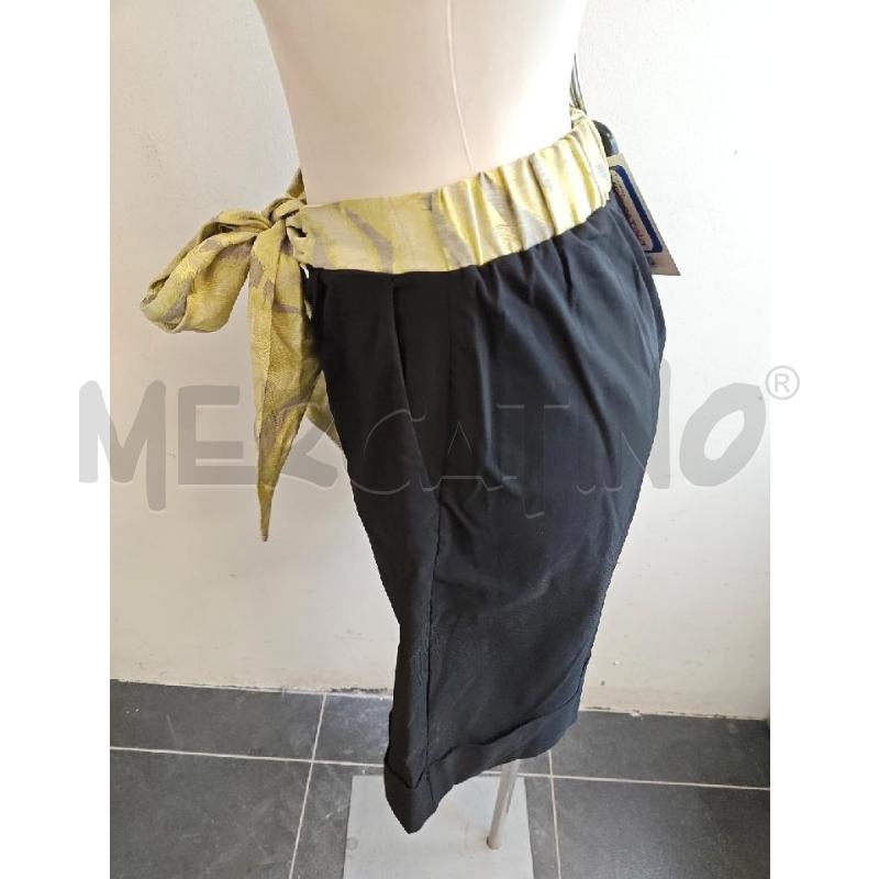 PANTALONE D OBLO NERO VITQA INSERTO TIPO CINT GIA GRI  | Mercatino dell'Usato Verona fiera 2