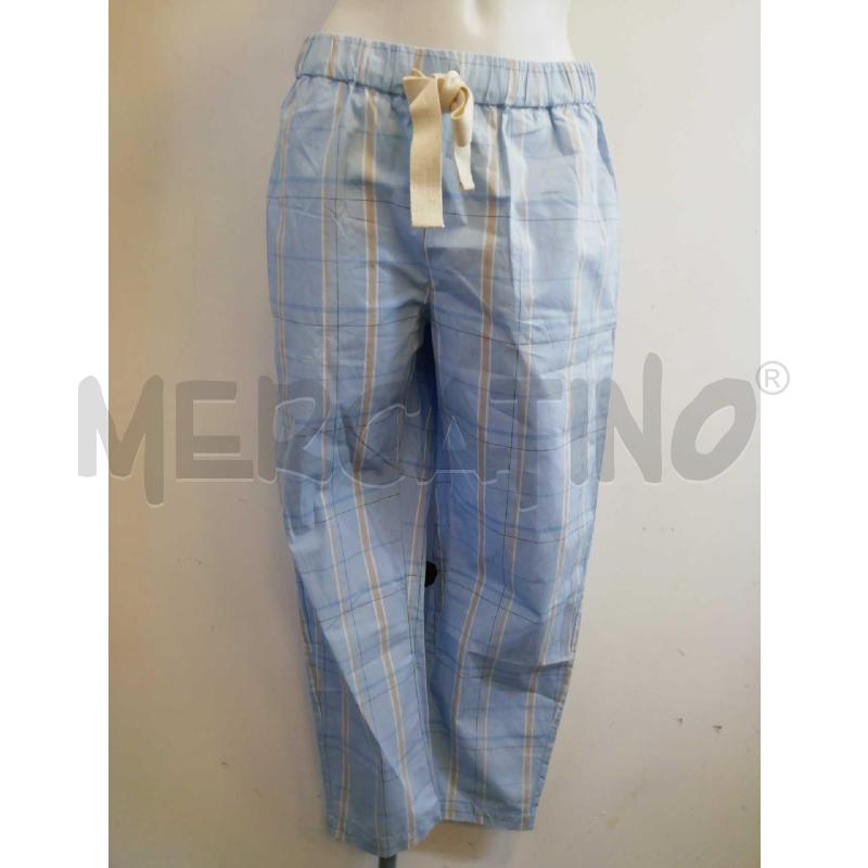  PANTALONE D SEMICOUTURE 01 AZZURRO QUADRI LACCIO BEIGE  | Mercatino dell'Usato Verona fiera 1