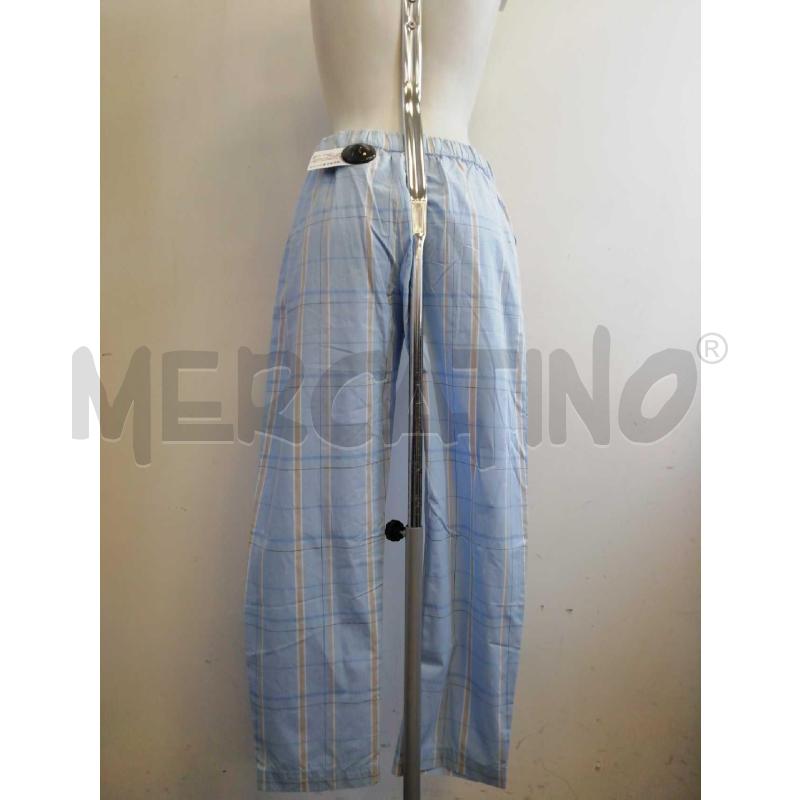  PANTALONE D SEMICOUTURE 01 AZZURRO QUADRI LACCIO BEIGE  | Mercatino dell'Usato Verona fiera 2