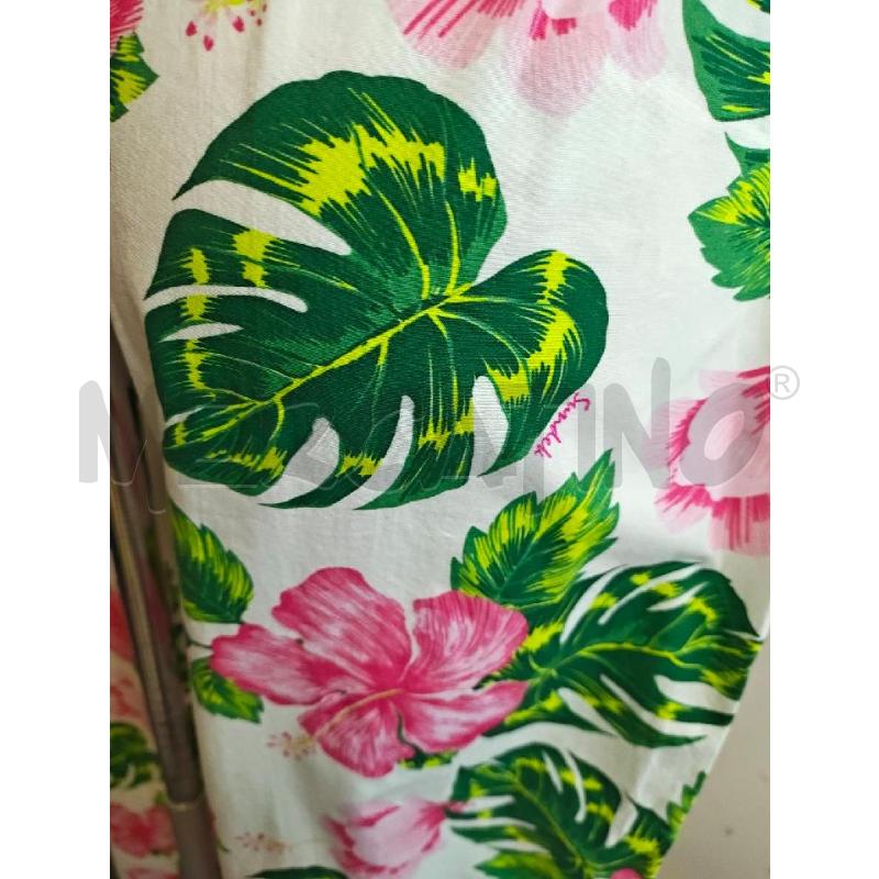 PANTALONE D SUNDEK BIA ROSA VERDE FOGLIE FIORI  | Mercatino dell'Usato Verona fiera 4
