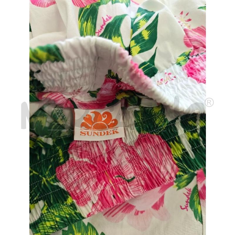 PANTALONE D SUNDEK BIA ROSA VERDE FOGLIE FIORI  | Mercatino dell'Usato Verona fiera 5