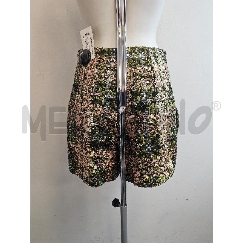 PANTALONE GENNY  PAILLETTES BEIGE VERDE MIMETICO  | Mercatino dell'Usato Verona fiera 3