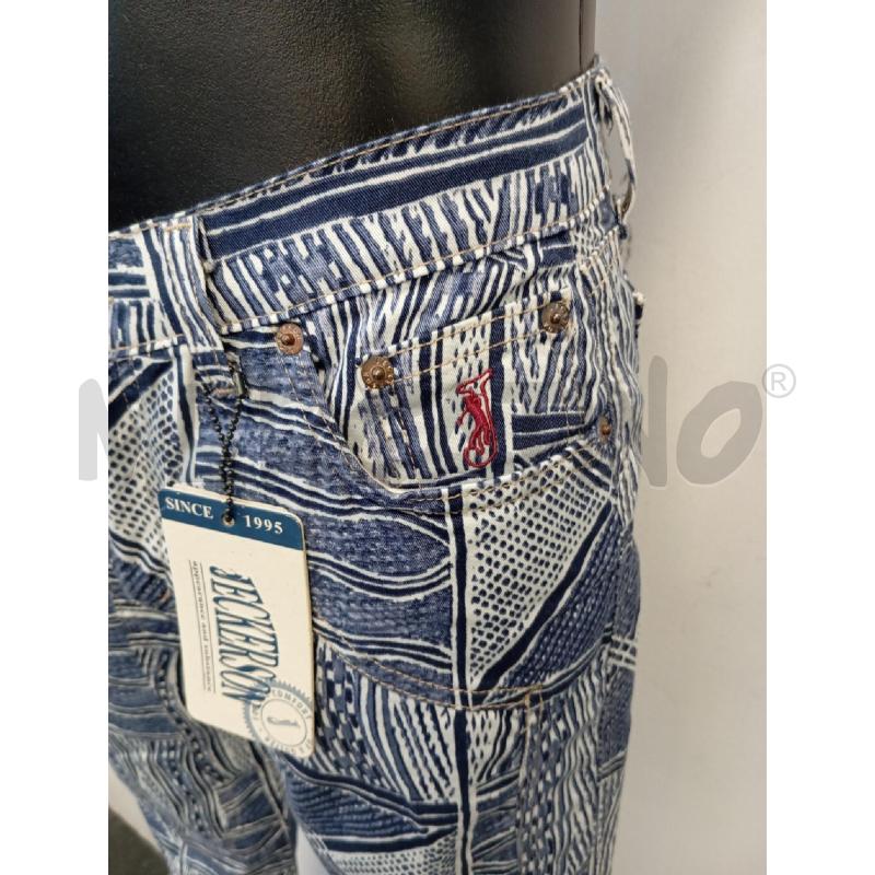 PANTALONE JECKERSON BLU BIANCHI FANTASIA  | Mercatino dell'Usato Verona fiera 2