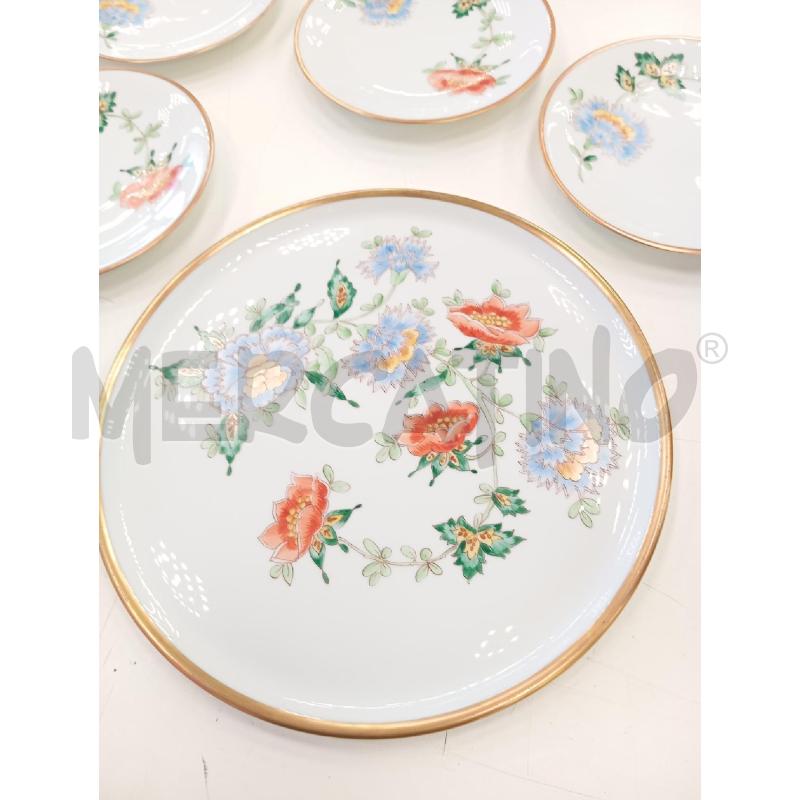 PIATTI PZ. 8+3 DA DOLCE LIMOGES DEC FLOREALE  | Mercatino dell'Usato Verona fiera 2