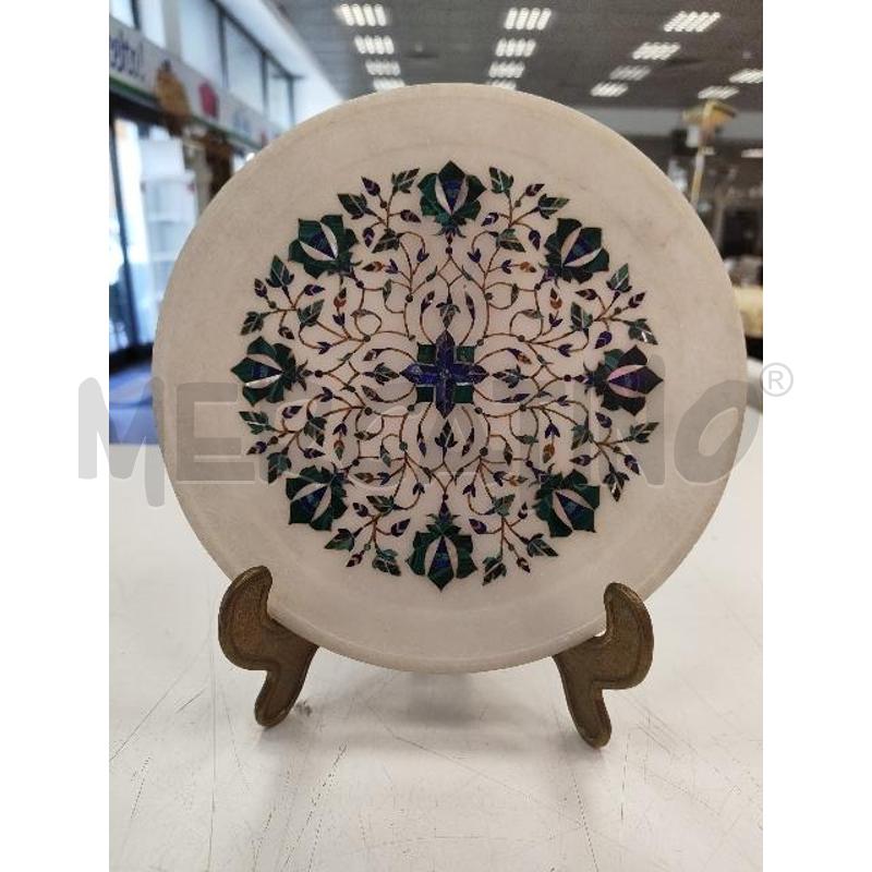 PIATTO ALABASTRO MALACHITE LAPIS MOSAICO FIORE | Mercatino dell'Usato Verona fiera 1