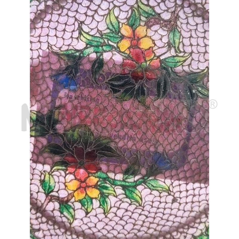 PIATTO CLOISONNE VET SMALTATO ROSS FIORI | Mercatino dell'Usato Verona fiera 5