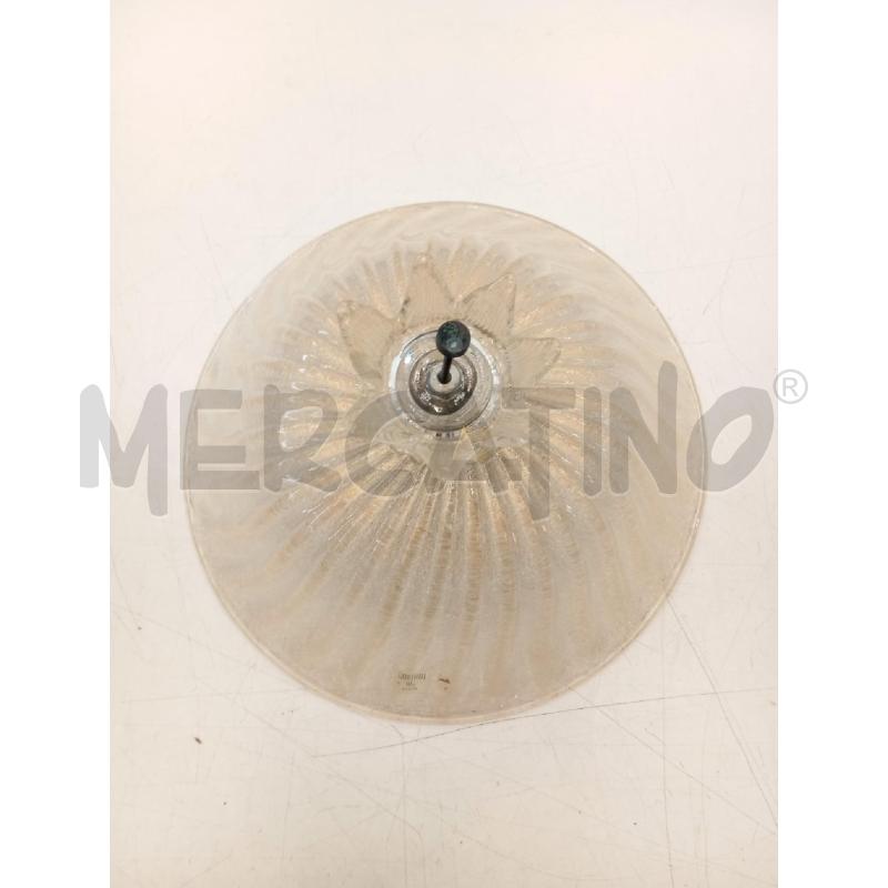 PLAFONIERA VETRO MURANO INCLUSIONI DORATE  | Mercatino dell'Usato Verona fiera 2