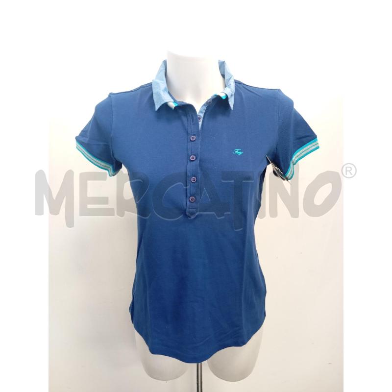 POLO D FAY BLU B/RIGHE CELESTI GRIGIE | Mercatino dell'Usato Verona fiera 1