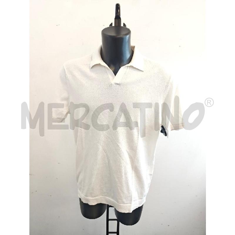 POLO U BOGGI BIANCO BORDI BEIGE  | Mercatino dell'Usato Verona fiera 1
