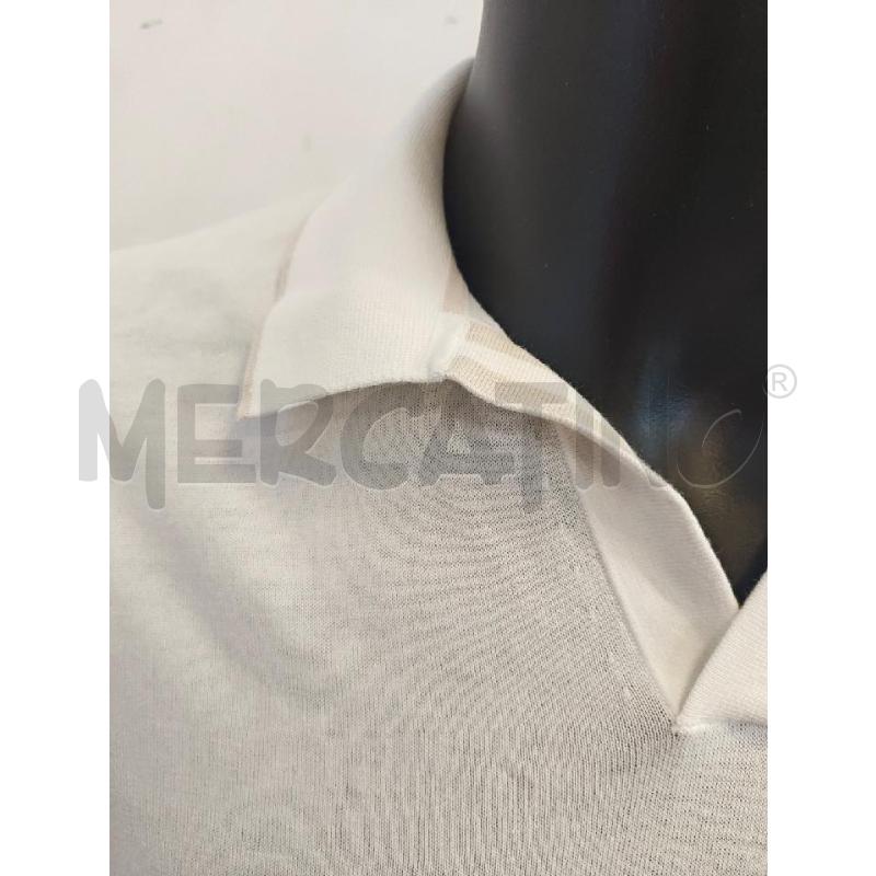POLO U BOGGI BIANCO BORDI BEIGE  | Mercatino dell'Usato Verona fiera 2