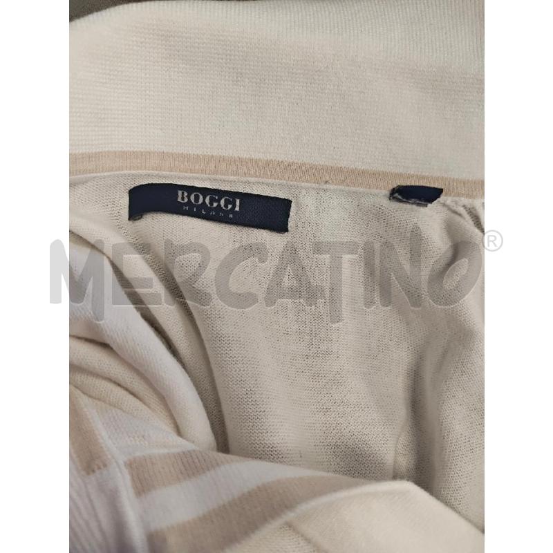 POLO U BOGGI BIANCO BORDI BEIGE  | Mercatino dell'Usato Verona fiera 5