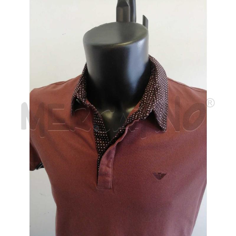 POLO U EMPORIO ARMANI MARRONE COLLETTO POIS BIA  | Mercatino dell'Usato Verona fiera 3