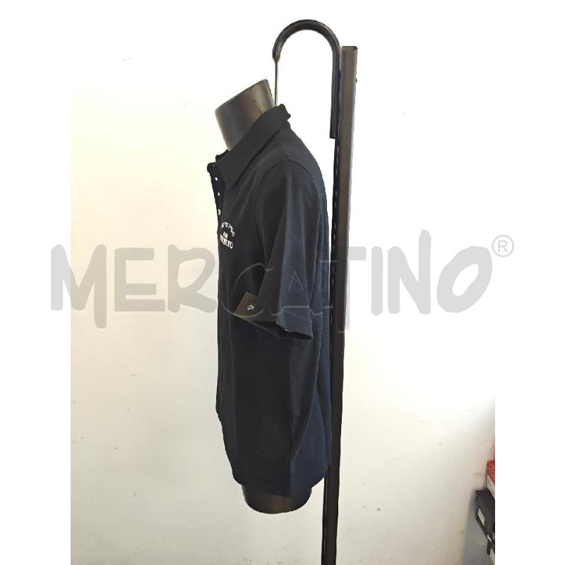 POLO U JOHN RICHMOND NERA SCRITTA BIA  | Mercatino dell'Usato Verona fiera 2