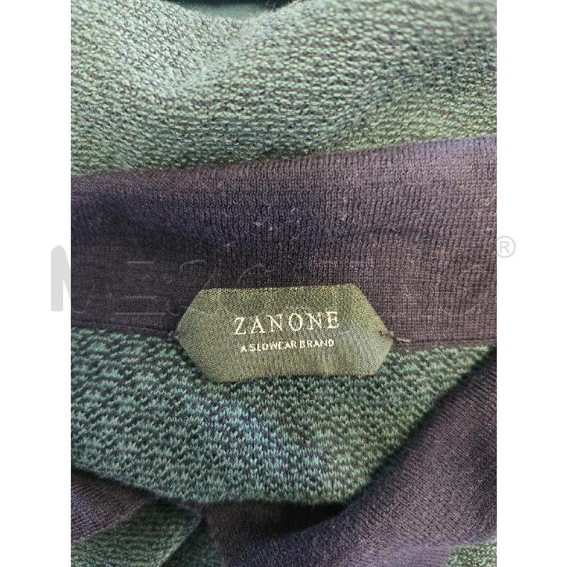 POLO U ZANONE VERDE COLLETTO BLU  | Mercatino dell'Usato Verona fiera 4