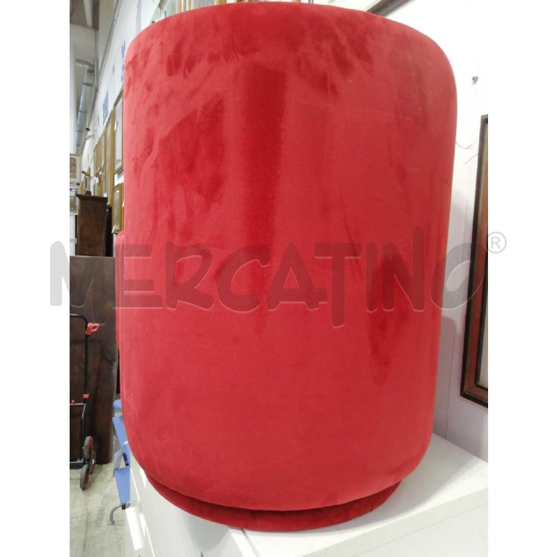 POLTRONA GIREVOLE VEL ROSSO A POZZETTO | Mercatino dell'Usato Verona fiera 3